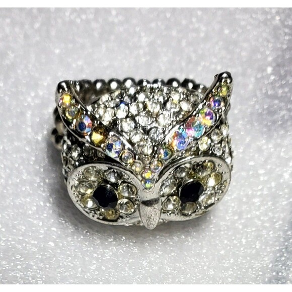 Whimsigoth Owl Theme Accessory Lot: Owl Scarf, Earrings, Watch & Stretch Ring - Picture 16 of 16